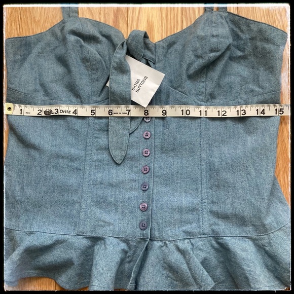 🌞3 FOR $40🌞NWT Denim Style Bustier - Picture 5 of 5